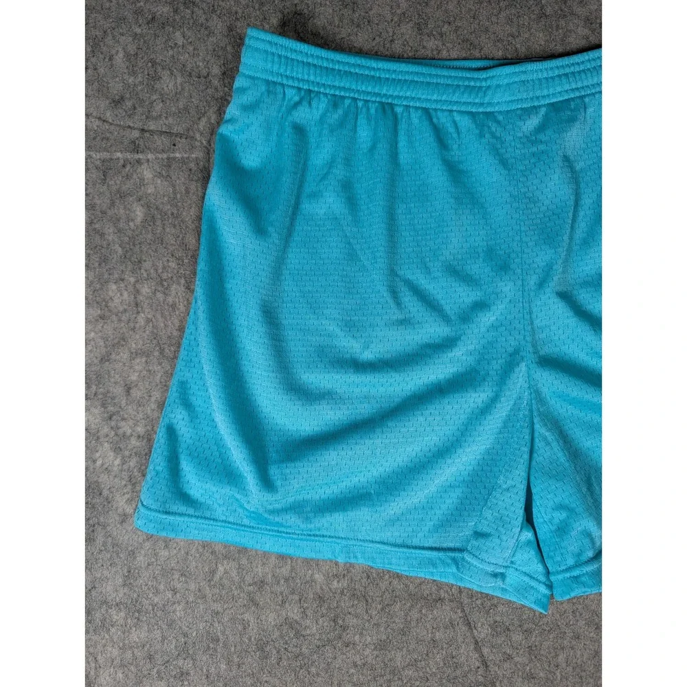 C9 by Champion Mens Mesh Athletic Shorts Turquoise Blue Elastic Waist Gym L